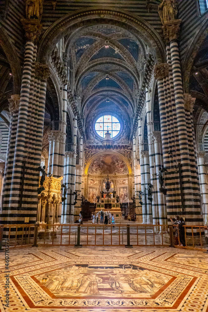 Beautiful Duomo di Siena (Siena Dome), Tuscany, along via Francigena