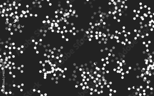 Light Gray vector template with artificial intelligence structure.