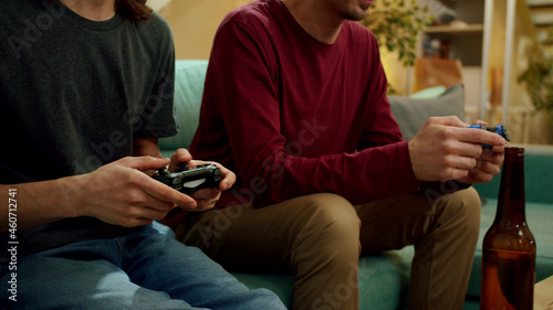 Men are playing video games 