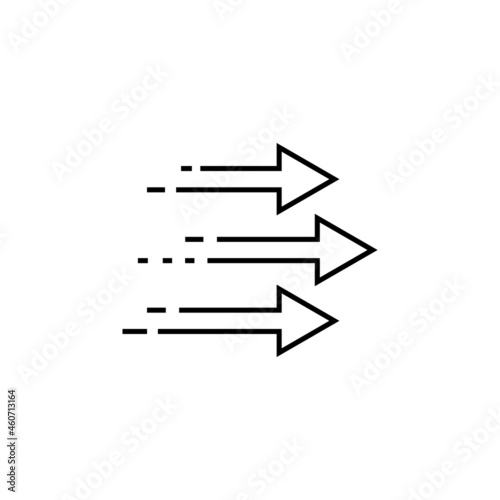 Three forward arrows icon in Transition set