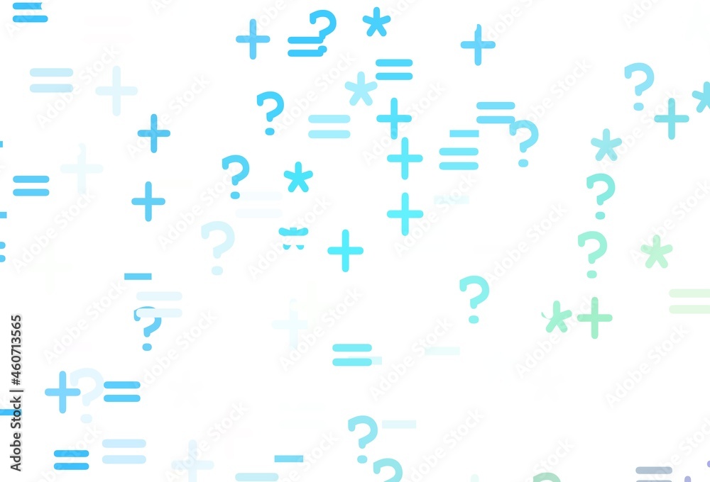 Light Blue, Green vector pattern with Digit symbols. Light Blue, Green vector pattern with Digit symbols.