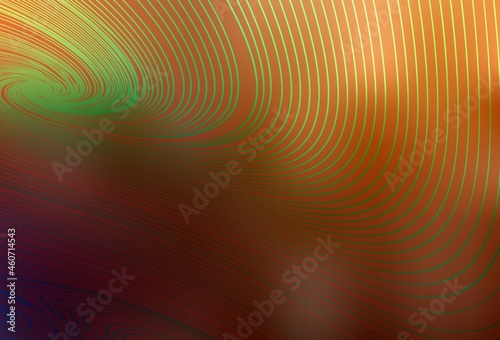 Dark Orange vector background with wry lines.
