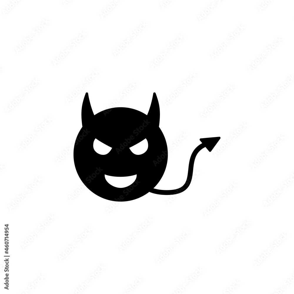 Devil, demon icon in Good and evil set Devil, demon icon in Good and evil set