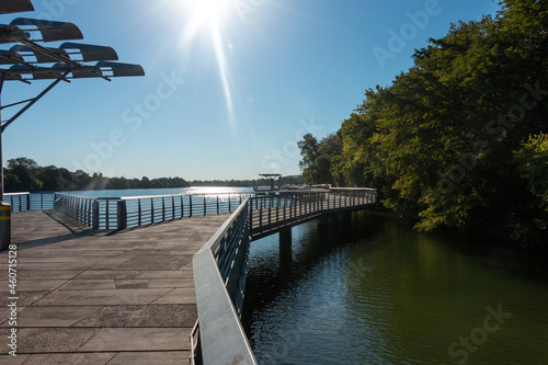 Boardwalk in the Late Morning Sun Lady Bird Lake Austin Texas