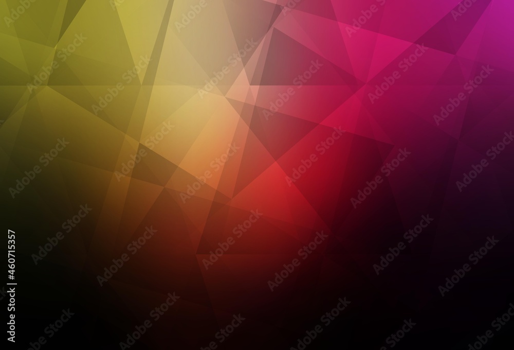 Dark Pink, Yellow vector gradient triangles pattern. Dark Pink, Yellow vector gradient triangles pattern.