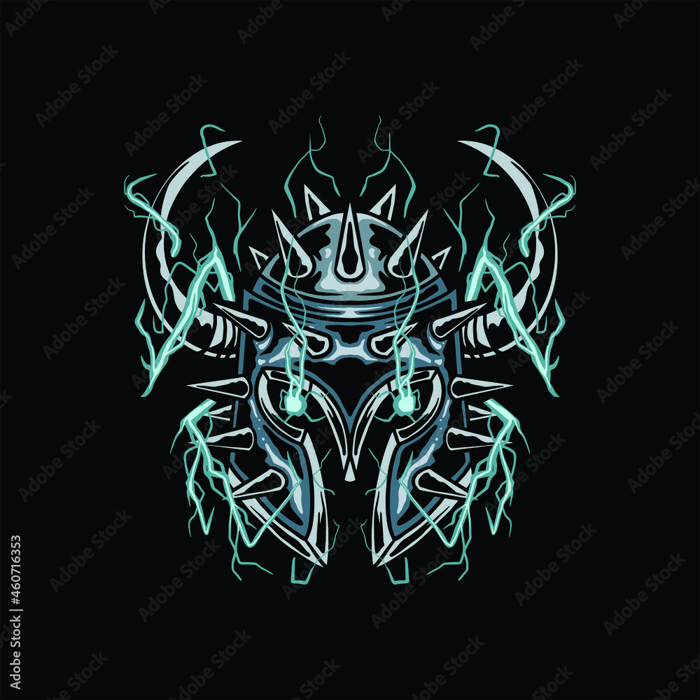 lightning helmet illustration vector design lightning helmet illustration vector design