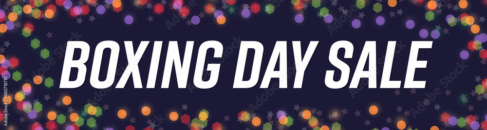 Boxing Day Sale, web banner design template, Xmas discount horizontal poster, vector illustration Boxing Day Sale, web banner design template, Xmas discount horizontal poster, vector illustration