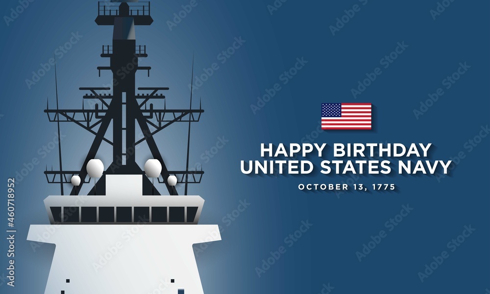 United States Navy Birthday Background Design