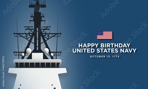 United States Navy Birthday Background Design