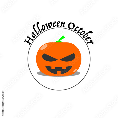 halloween pumpkin on a white