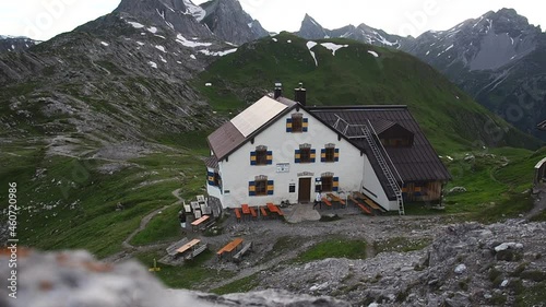 Leutkircher Hütte in the Lechtaler Alps, Triol, Austria. photo