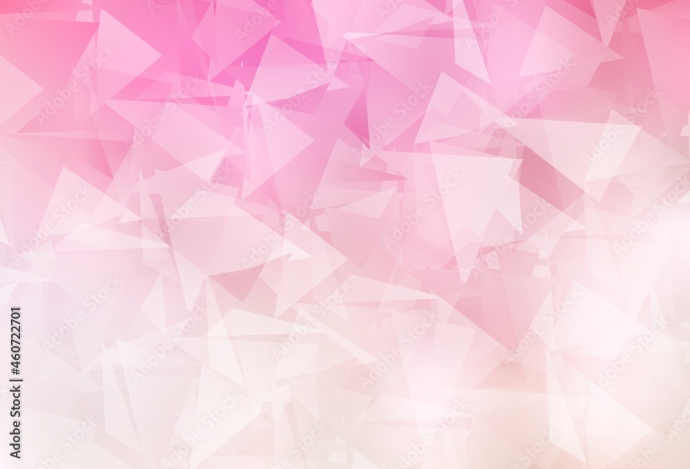 Fototapeta premium Light Pink, Yellow vector gradient triangles pattern.