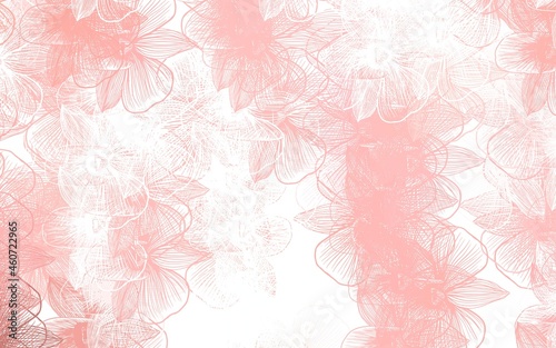 Light Red vector elegant background with flowers.