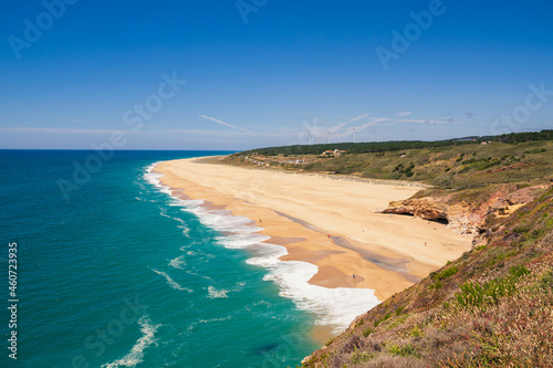 sea landscape with sand strip