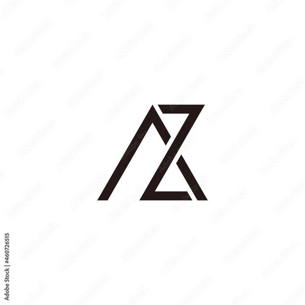 letter za simple overlap flat line geometric logo vector letter za simple overlap flat line geometric logo vector