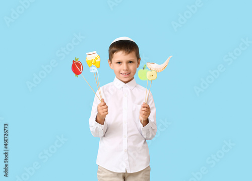 Little boy with decor for R...