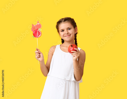 Little girl with decor for ...