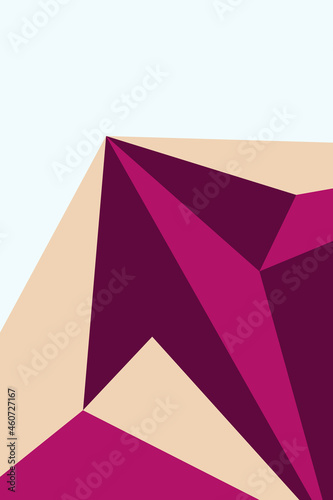 abstract  shapes champagne  fuchsia wallpaper background vector illustration