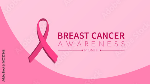 Abstract Breast cancer awareness month background banner illustration design