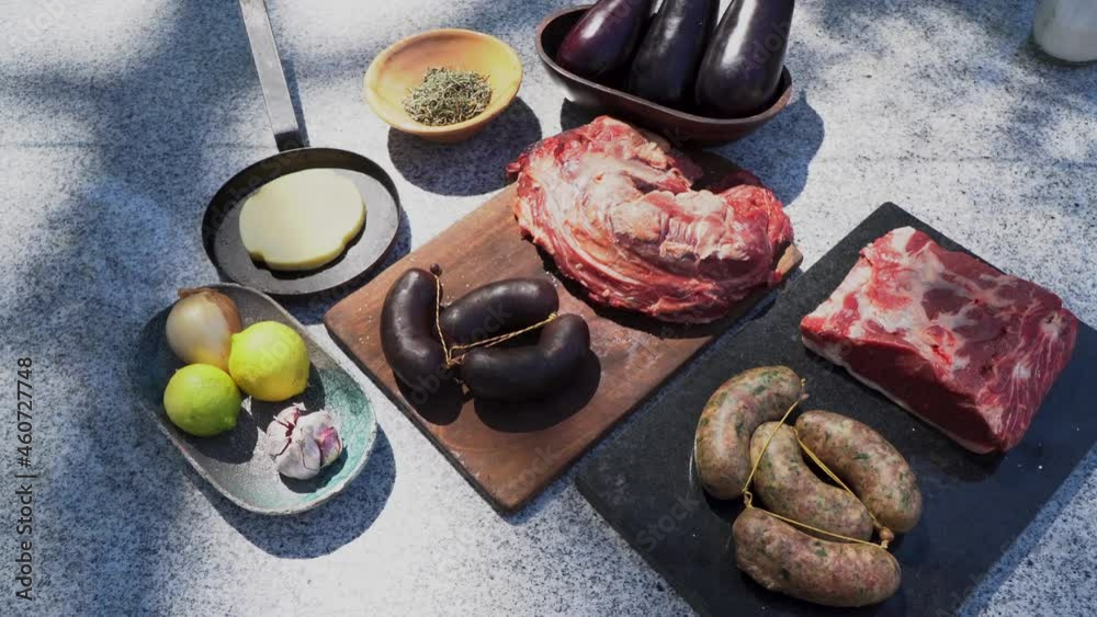 Preparando la carne para el asado