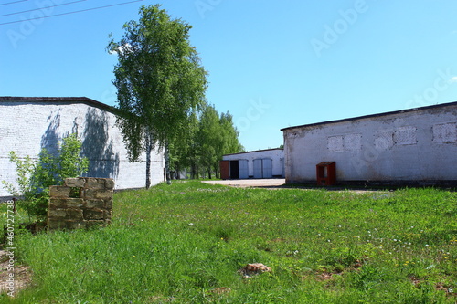 abandoned building in a vacant lot