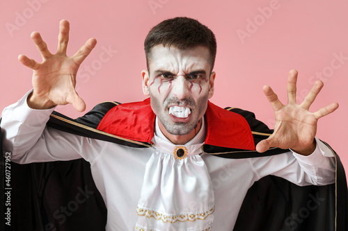 Man dressed as vampire for ...