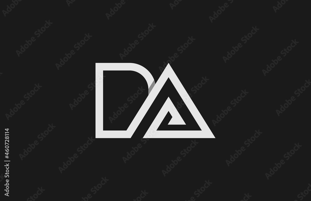 combination of alphabet letter DA logo design combination of alphabet letter DA logo design