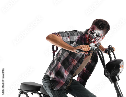 Man dressed for Halloween a...