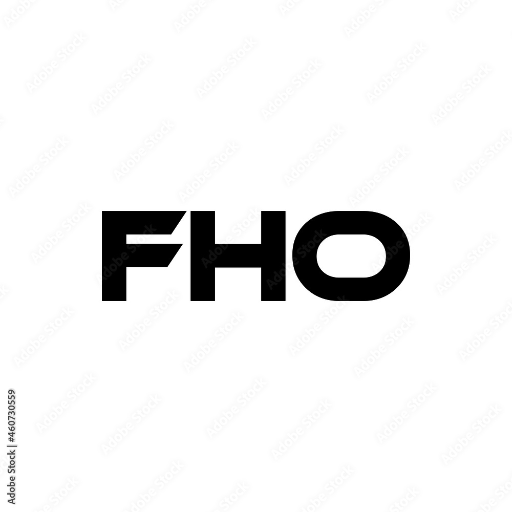 FHO letter logo design with white background in illustrator, vector logo modern alphabet font overlap style. calligraphy designs for logo, Poster, Invitation, etc.