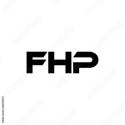 FHP letter logo design with white background in illustrator, vector logo modern alphabet font overlap style. calligraphy designs for logo, Poster, Invitation, etc.