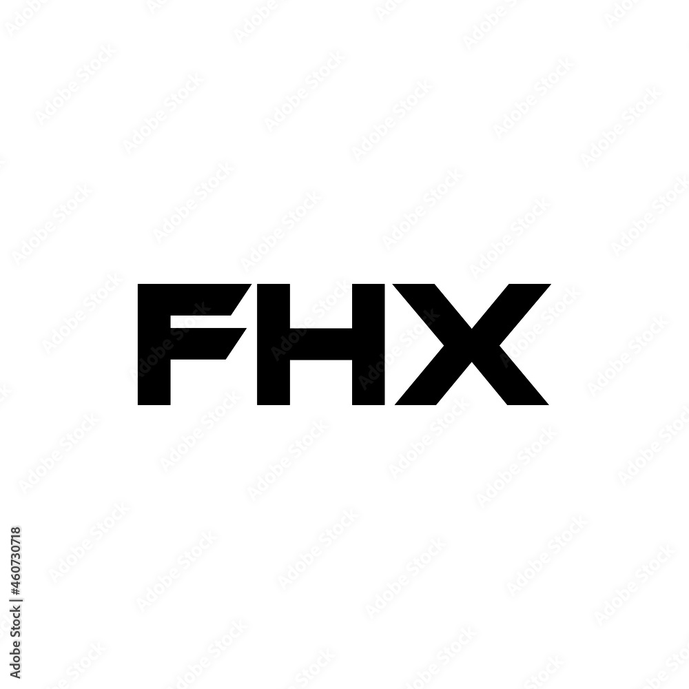 FHX letter logo design with white background in illustrator, vector logo modern alphabet font overlap style. calligraphy designs for logo, Poster, Invitation, etc.