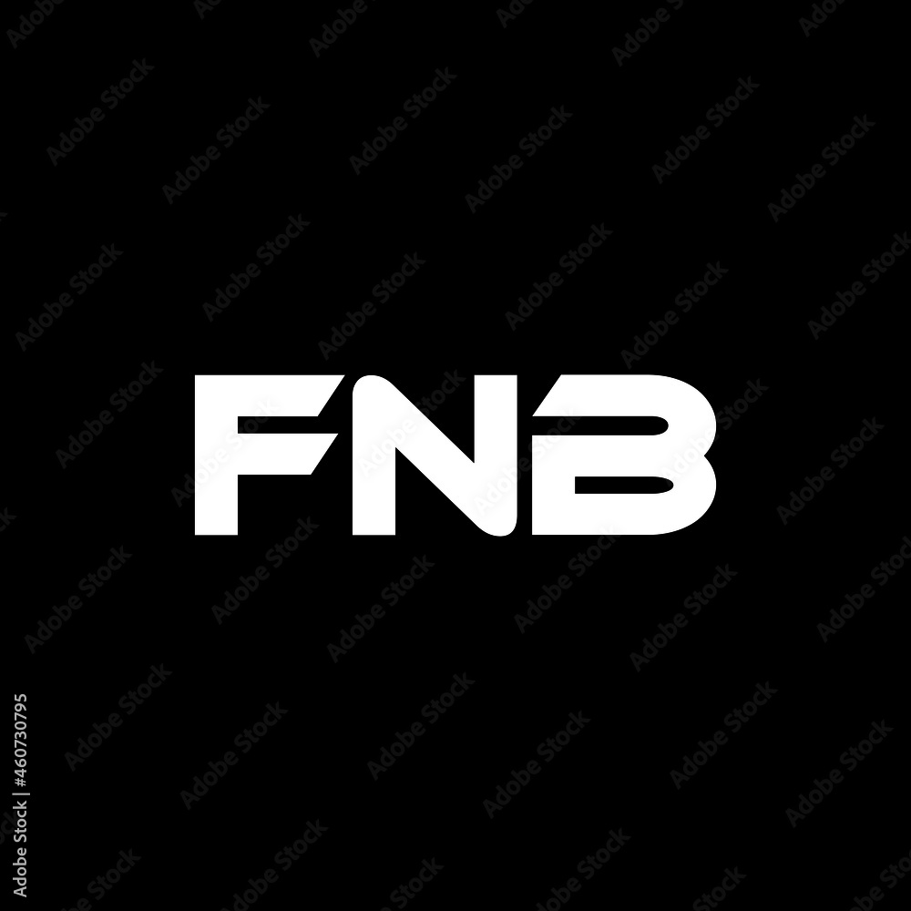 FNB letter logo design with black background in illustrator, vector ...