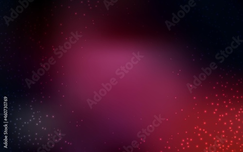 Dark Pink vector background with galaxy stars. Shining illustration with sky stars on abstract template. Best design for your ad, poster, banner.