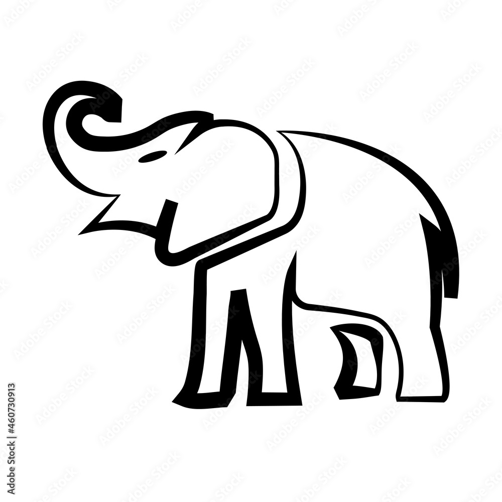 Fototapeta premium Elephant logo illustration