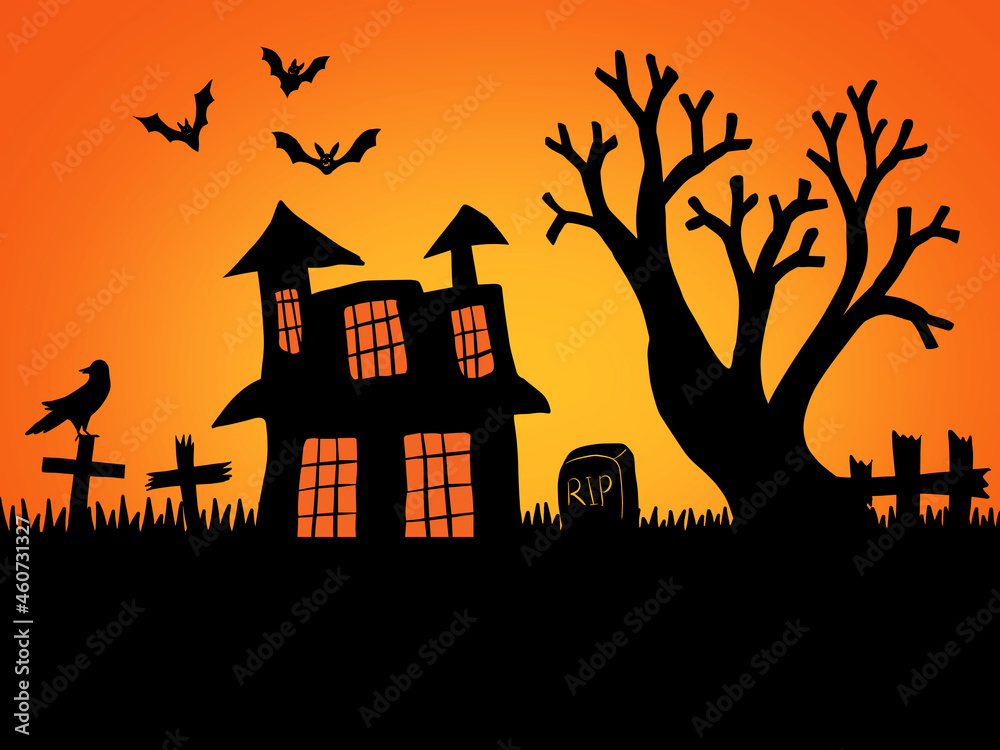 Halloween Scary Background. Halloween illustration. Halloween background. Halloween sublimation