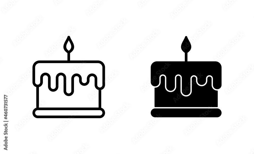 Cake icons set. Cake sign and symbol. Birthday cake icon Cake icons set. Cake sign and symbol. Birthday cake icon