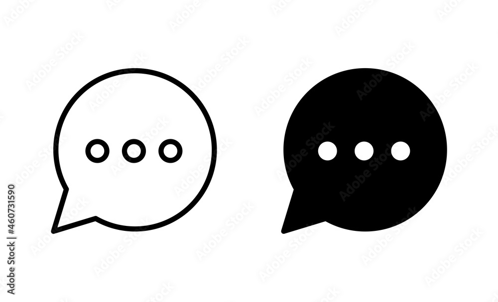 Chat icons set. speech bubble sign and symbol. comment icon. message Chat icons set. speech bubble sign and symbol. comment icon. message
