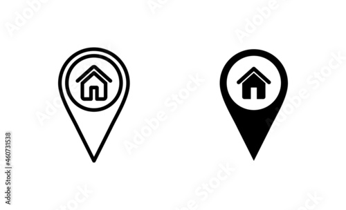 address icons set. home location sign and symbol. pinpoint Free Download address icons set. home location sign and symbol. pinpoint - GFXLoad