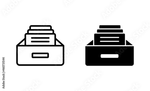 Archive folders icon set. Document vector icon. Archive storage icon.