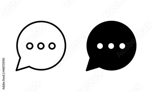 Chat icons set. speech bubble sign and symbol. comment icon. message