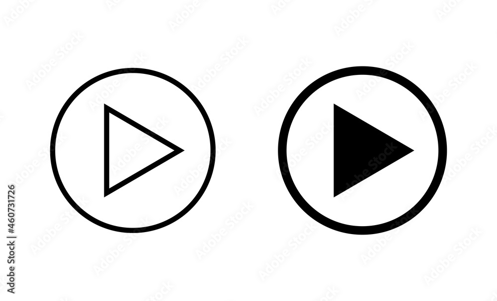 Play Icons set. Play button sign and symbol Play Icons set. Play button sign and symbol
