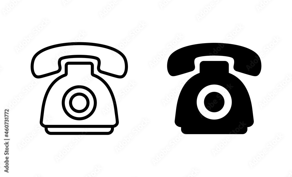 Telephone icons set. phone sign and symbol Telephone icons set. phone sign and symbol
