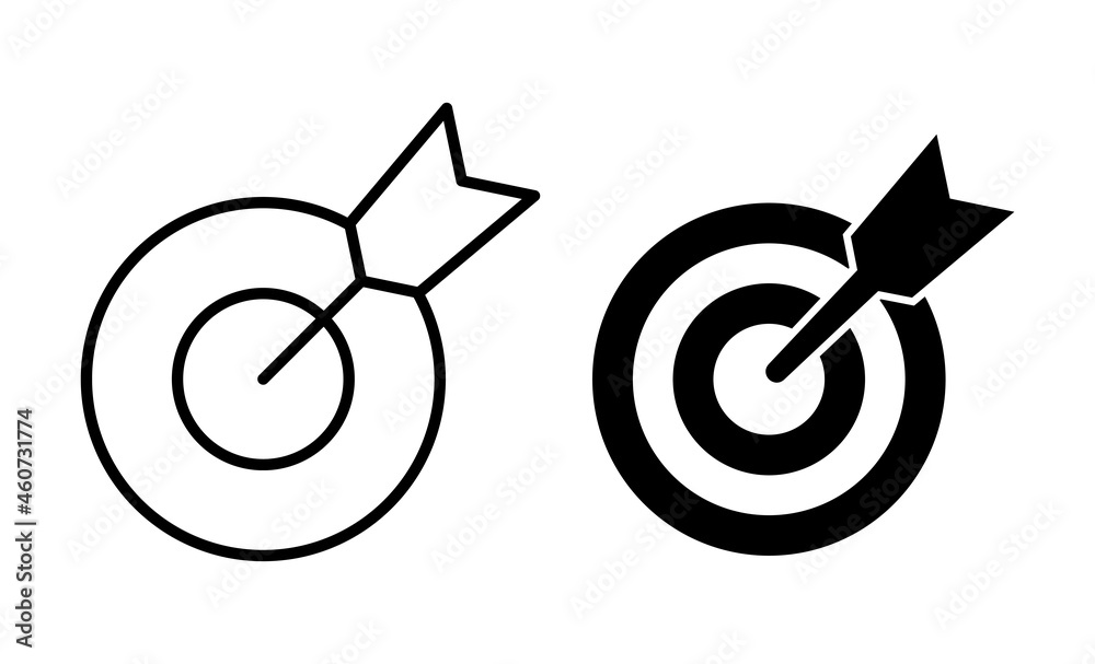 Target icons set. goal icon vector. target marketing sign and symbol Target icons set. goal icon vector. target marketing sign and symbol