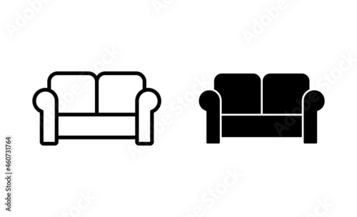 Sofa icons set. sofa sign and symbol. furniture icon