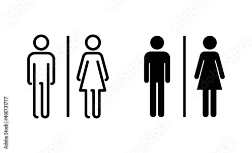 Toilet icons set. Girls and boys restrooms sign and symbol. bathroom sign. wc  lavatory