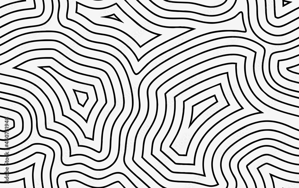 Topographic Map seamless pattern in hand-drawn style. 