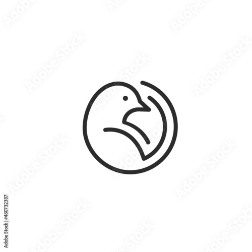 bird line icon vector illustration design