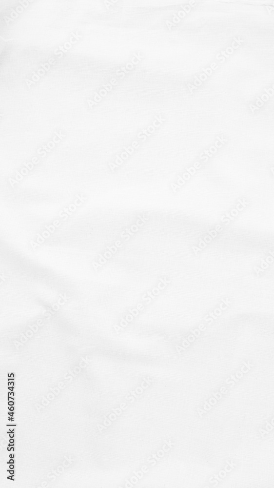 Fabric backdrop White linen canvas crumpled natural cotton fabric Natural handmade linen top view background Organic Eco textiles White Fabric linen texture