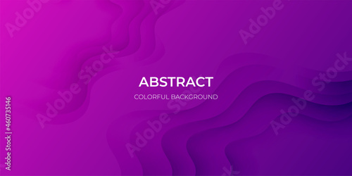 Abstract purple geometric background. Wavy geometric background. Trendy gradient shapes composition Paper cut style design. - Vector