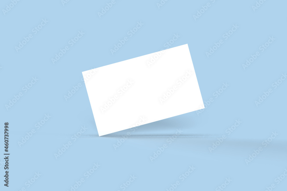 Business card mockup blue backgroup. Mock-up design for presentation branding, corporate identity, advertising, personal, stationery, graphic designers presentations. 3d Rendering Business card mockup blue backgroup. Mock-up design for presentation branding, corporate identity, advertising, personal, stationery, graphic designers presentations. 3d Rendering